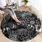 Personalised Panthers NAIDOC Week 2024 Round Carpet Aboriginal Fire Burning Sparks
