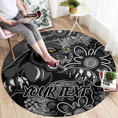 Personalised Panthers NAIDOC Week 2024 Round Carpet Aboriginal Fire Burning Sparks