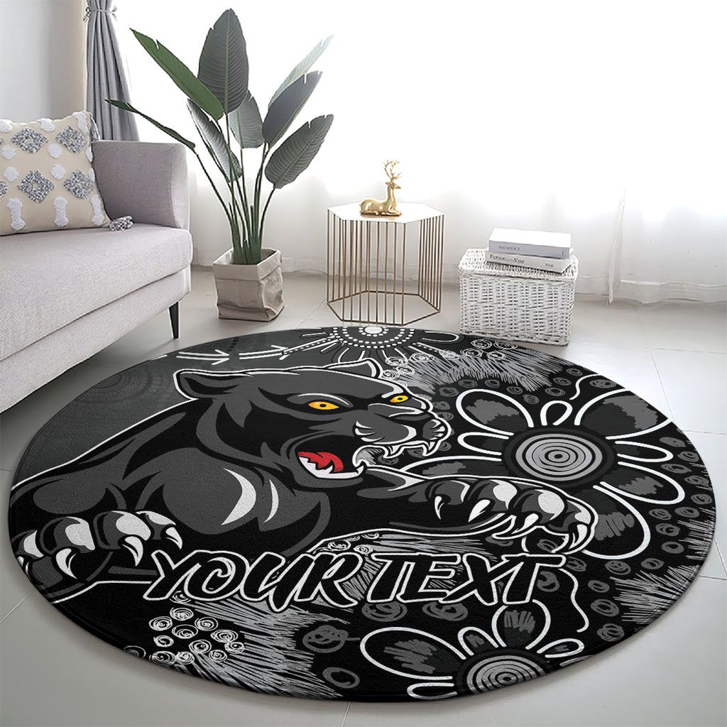 Personalised Panthers NAIDOC Week 2024 Round Carpet Aboriginal Fire Burning Sparks
