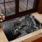 Personalised Panthers NAIDOC Week 2024 Rubber Doormat Aboriginal Fire Burning Sparks