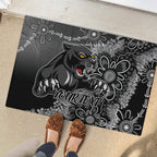Personalised Panthers NAIDOC Week 2024 Rubber Doormat Aboriginal Fire Burning Sparks
