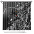 Personalised Panthers NAIDOC Week 2024 Shower Curtain Aboriginal Fire Burning Sparks