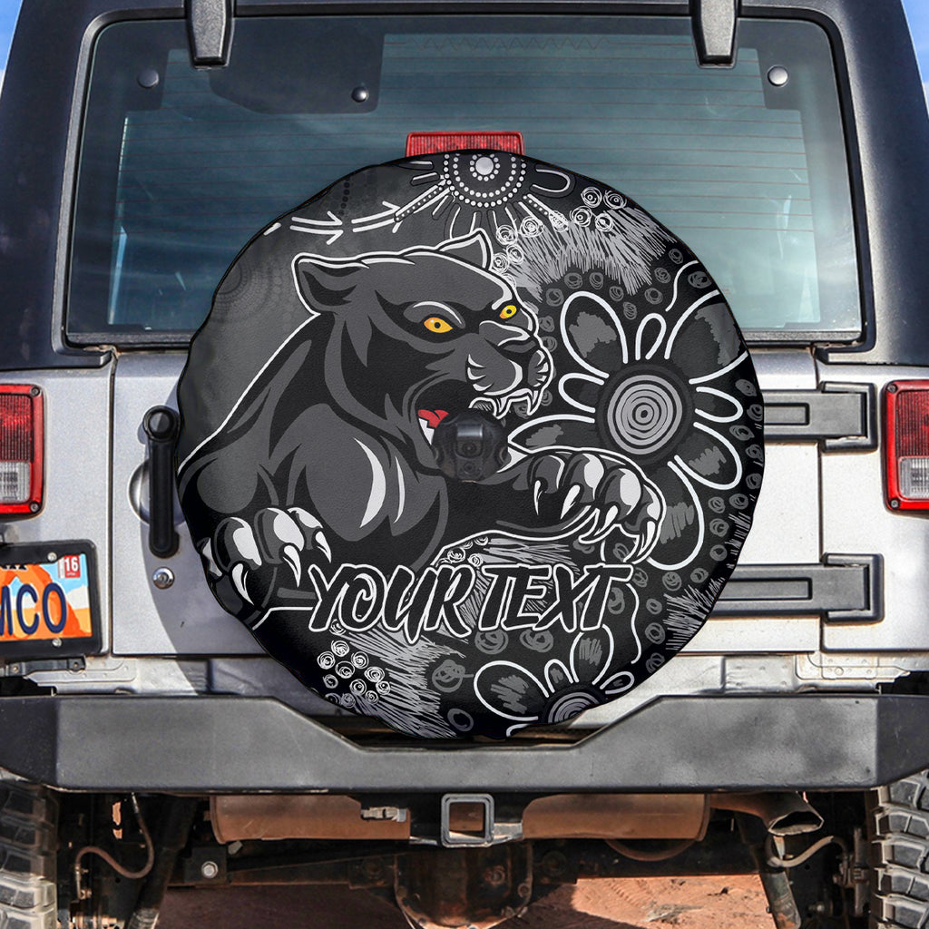 Personalised Panthers NAIDOC Week 2024 Spare Tire Cover Aboriginal Fire Burning Sparks
