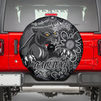 Personalised Panthers NAIDOC Week 2024 Spare Tire Cover Aboriginal Fire Burning Sparks