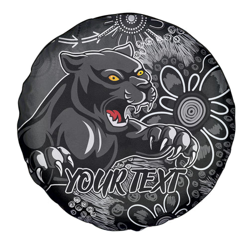 Personalised Panthers NAIDOC Week 2024 Spare Tire Cover Aboriginal Fire Burning Sparks