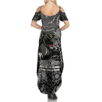 Personalised Panthers NAIDOC Week 2024 Summer Maxi Dress Aboriginal Fire Burning Sparks