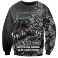 Personalised Panthers NAIDOC Week 2024 Sweatshirt Aboriginal Fire Burning Sparks