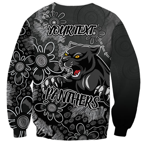 Personalised Panthers NAIDOC Week 2024 Sweatshirt Aboriginal Fire Burning Sparks
