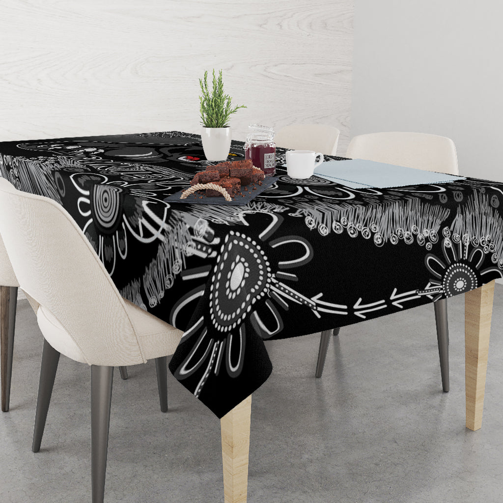 Personalised Panthers NAIDOC Week 2024 Tablecloth Aboriginal Fire Burning Sparks