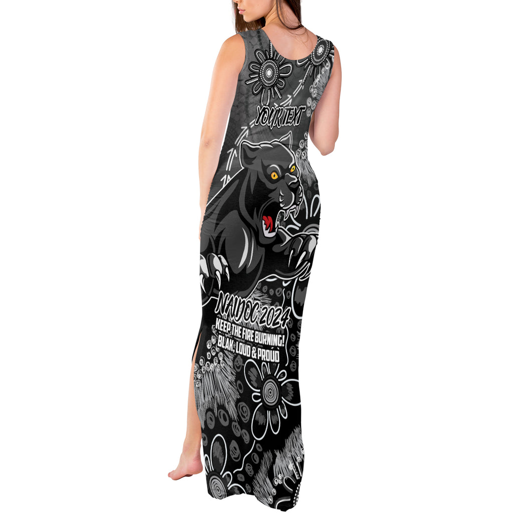 Personalised Panthers NAIDOC Week 2024 Tank Maxi Dress Aboriginal Fire Burning Sparks