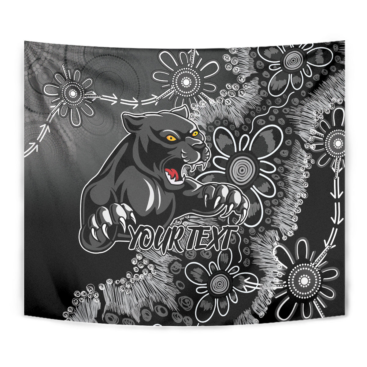 Personalised Panthers NAIDOC Week 2024 Tapestry Aboriginal Fire Burning Sparks