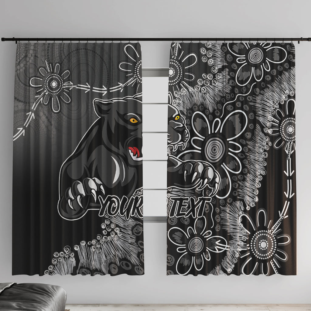 Personalised Panthers NAIDOC Week 2024 Window Curtain Aboriginal Fire Burning Sparks