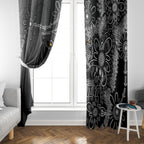 Personalised Panthers NAIDOC Week 2024 Window Curtain Aboriginal Fire Burning Sparks