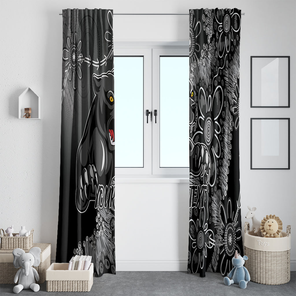 Personalised Panthers NAIDOC Week 2024 Window Curtain Aboriginal Fire Burning Sparks