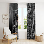 Personalised Panthers NAIDOC Week 2024 Window Curtain Aboriginal Fire Burning Sparks