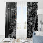 Personalised Panthers NAIDOC Week 2024 Window Curtain Aboriginal Fire Burning Sparks