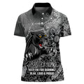 Personalised Panthers NAIDOC Week 2024 Women Polo Shirt Aboriginal Fire Burning Sparks