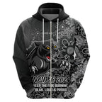 Personalised Panthers NAIDOC Week 2024 Zip Hoodie Aboriginal Fire Burning Sparks