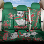 Personalised Rabbitohs NAIDOC Week 2024 Back Car Seat Cover Aboriginal Fire Burning Sparks