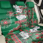 Personalised Rabbitohs NAIDOC Week 2024 Back Car Seat Cover Aboriginal Fire Burning Sparks
