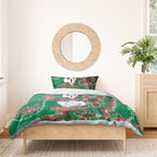 Personalised Rabbitohs NAIDOC Week 2024 Bedding Set Aboriginal Fire Burning Sparks