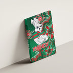 Personalised Rabbitohs NAIDOC Week 2024 Canvas Wall Art Aboriginal Fire Burning Sparks