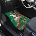 Personalised Rabbitohs NAIDOC Week 2024 Car Mats Aboriginal Fire Burning Sparks