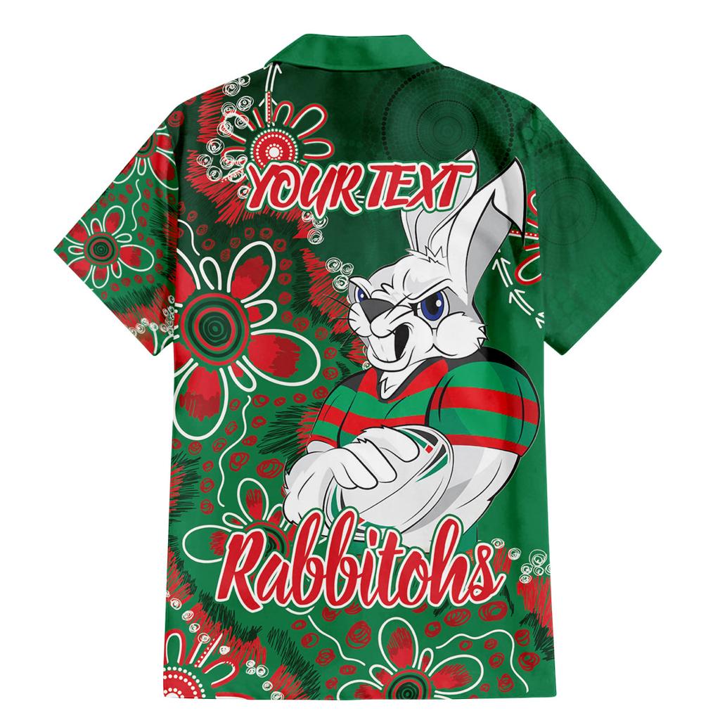 Personalised Rabbitohs NAIDOC Week 2024 Family Matching Mermaid Dress and Hawaiian Shirt Aboriginal Fire Burning Sparks