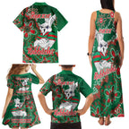 Personalised Rabbitohs NAIDOC Week 2024 Family Matching Tank Maxi Dress and Hawaiian Shirt Aboriginal Fire Burning Sparks