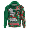 Personalised Rabbitohs NAIDOC Week 2024 Hoodie Aboriginal Fire Burning Sparks