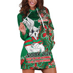 Personalised Rabbitohs NAIDOC Week 2024 Hoodie Dress Aboriginal Fire Burning Sparks