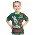 Personalised Rabbitohs NAIDOC Week 2024 Kid T Shirt Aboriginal Fire Burning Sparks