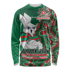 Personalised Rabbitohs NAIDOC Week 2024 Long Sleeve Shirt Aboriginal Fire Burning Sparks