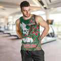 Personalised Rabbitohs NAIDOC Week 2024 Men Tank Top Aboriginal Fire Burning Sparks