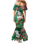 Personalised Rabbitohs NAIDOC Week 2024 Mermaid Dress Aboriginal Fire Burning Sparks