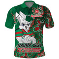 Personalised Rabbitohs NAIDOC Week 2024 Polo Shirt Aboriginal Fire Burning Sparks