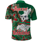 Personalised Rabbitohs NAIDOC Week 2024 Polo Shirt Aboriginal Fire Burning Sparks