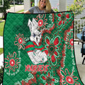 Personalised Rabbitohs NAIDOC Week 2024 Quilt Aboriginal Fire Burning Sparks