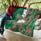 Personalised Rabbitohs NAIDOC Week 2024 Quilt Aboriginal Fire Burning Sparks