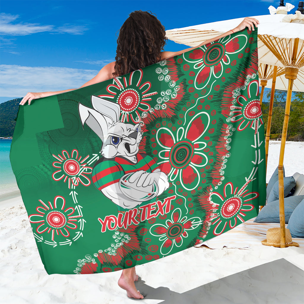 Personalised Rabbitohs NAIDOC Week 2024 Sarong Aboriginal Fire Burning Sparks