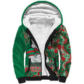 Personalised Rabbitohs NAIDOC Week 2024 Sherpa Hoodie Aboriginal Fire Burning Sparks