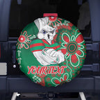 Personalised Rabbitohs NAIDOC Week 2024 Spare Tire Cover Aboriginal Fire Burning Sparks