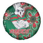 Personalised Rabbitohs NAIDOC Week 2024 Spare Tire Cover Aboriginal Fire Burning Sparks