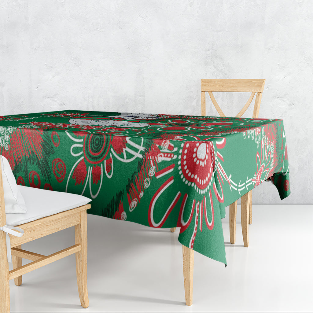 Personalised Rabbitohs NAIDOC Week 2024 Tablecloth Aboriginal Fire Burning Sparks