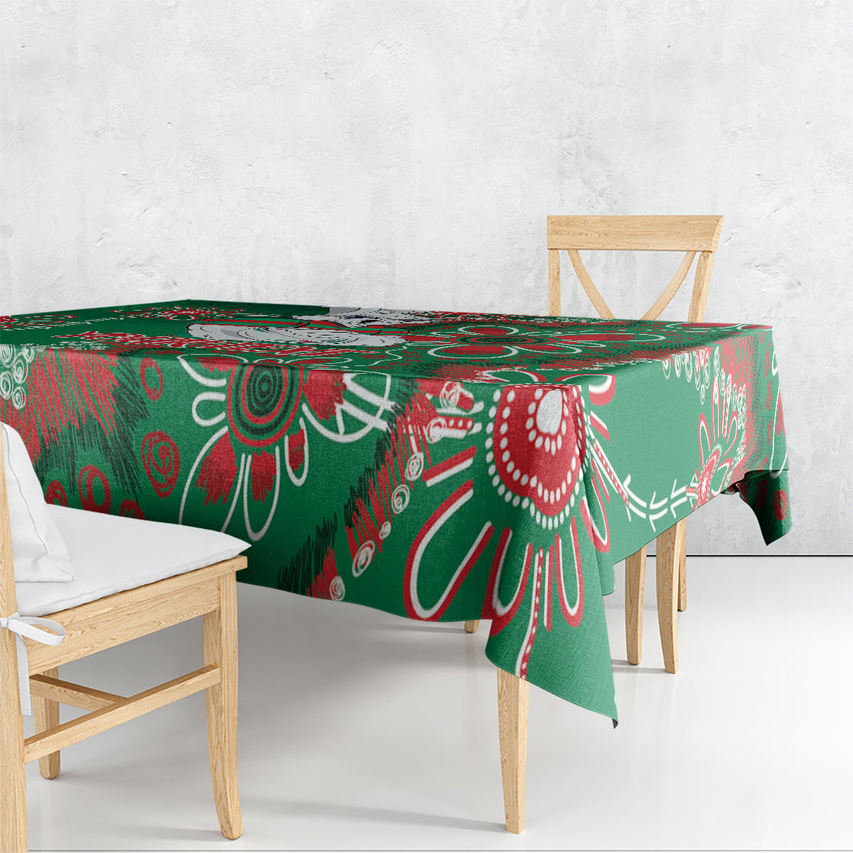 Personalised Rabbitohs NAIDOC Week 2024 Tablecloth Aboriginal Fire Burning Sparks