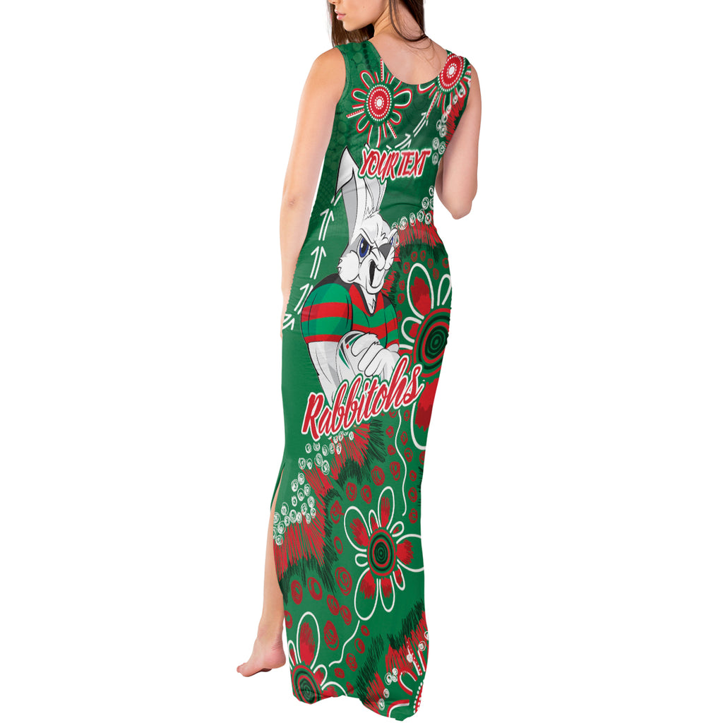Personalised Rabbitohs NAIDOC Week 2024 Tank Maxi Dress Aboriginal Fire Burning Sparks