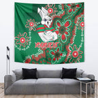 Personalised Rabbitohs NAIDOC Week 2024 Tapestry Aboriginal Fire Burning Sparks