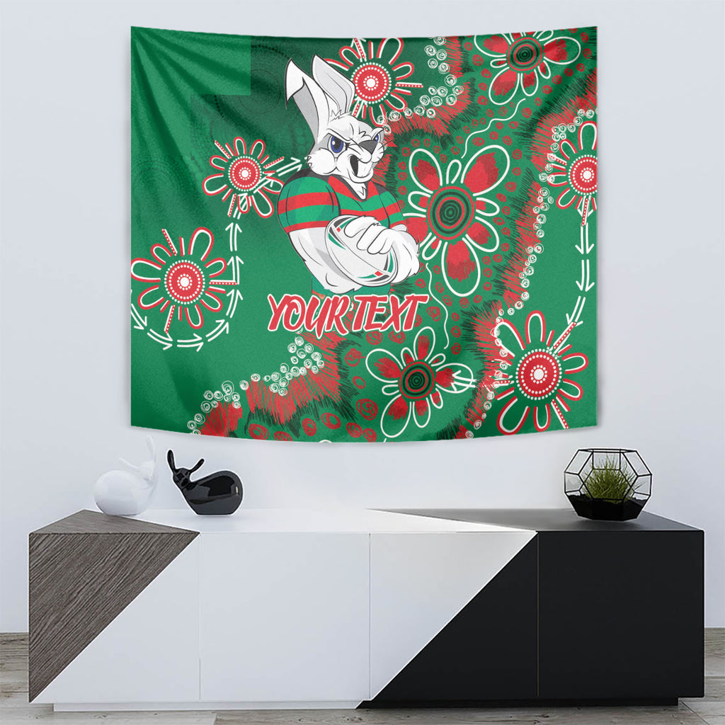 Personalised Rabbitohs NAIDOC Week 2024 Tapestry Aboriginal Fire Burning Sparks