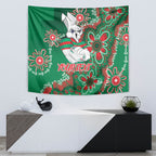 Personalised Rabbitohs NAIDOC Week 2024 Tapestry Aboriginal Fire Burning Sparks