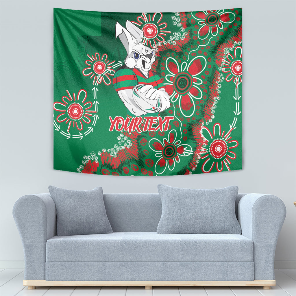 Personalised Rabbitohs NAIDOC Week 2024 Tapestry Aboriginal Fire Burning Sparks